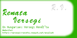 renata versegi business card